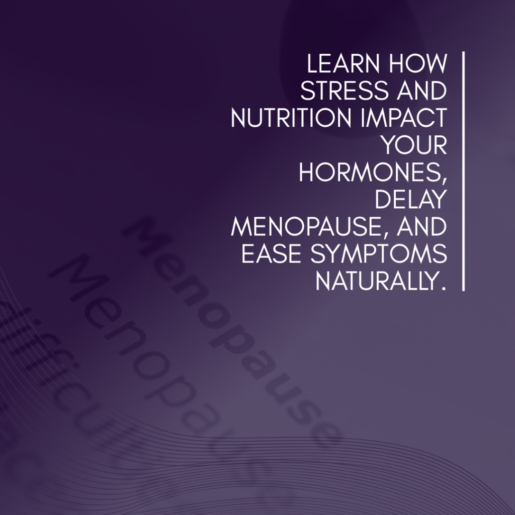 Woman supporting her nervous system and nutrition to ease menopause symptoms.