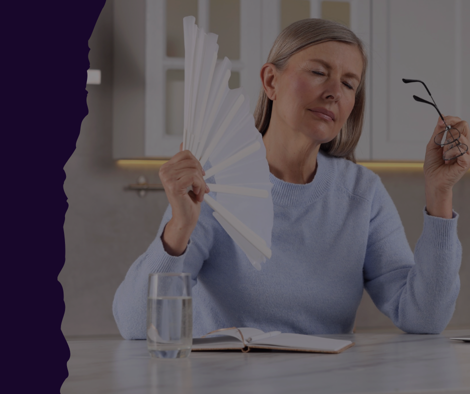 Woman experiencing night sweats caused by stress and nervous system dysregulation.