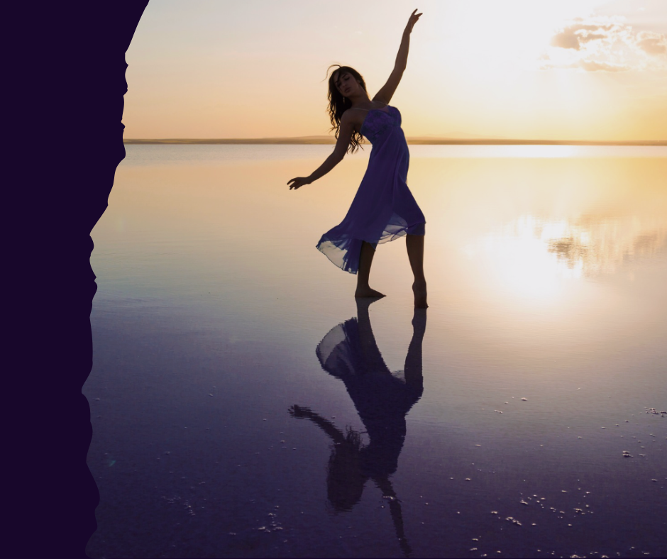 Restorative movement in nature. Calm, out-of-focus scene