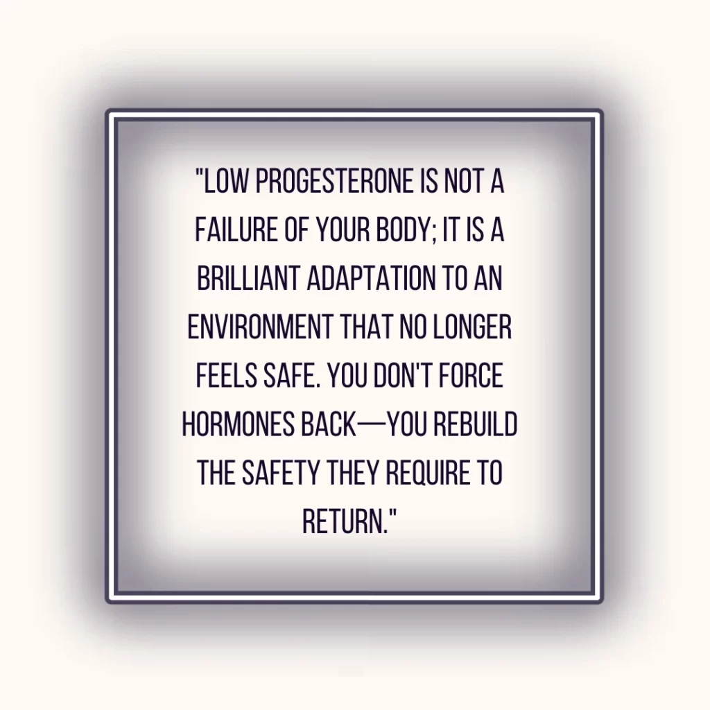 Quote: Burnout is not a sign you need more strength—it’s a sign you need more support and replenishment. You cannot out-hustle a biochemical deficit.