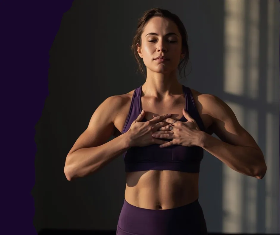 Woman building strength through calm nervous system regulation and recovery