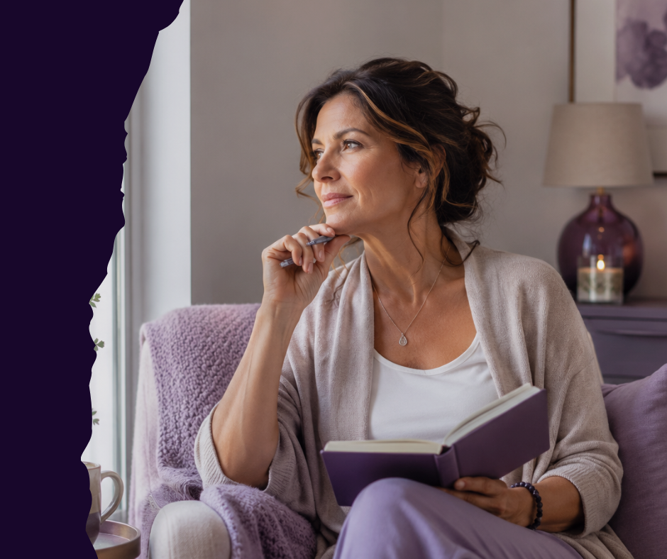 Before blaming perimenopause, a woman reflects on fatigue, stress, and overall health while exploring possible root causes of her symptoms.