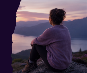 Woman reflecting on self-advocacy, self-trust, and becoming her own witness